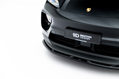 Frontlippe passend für Porsche Macan EV Mk1 schwarz Hochglanz