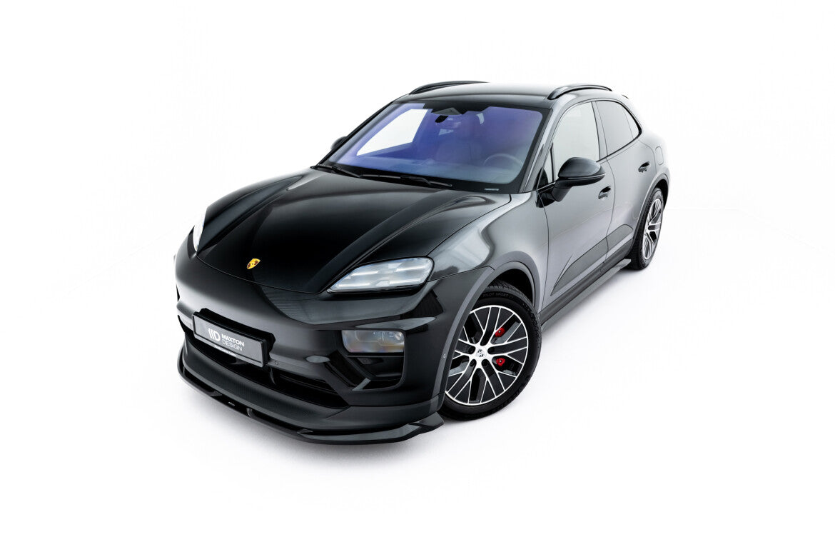 Frontlippe passend für Porsche Macan EV Mk1 schwarz Hochglanz