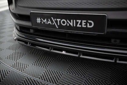 Frontlippe passend für Porsche Macan GTS Mk1 FL 2 schwarz Hochglanz