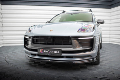 Frontlippe passend für Porsche Macan Mk1 FL 2 schwarz Hochglanz