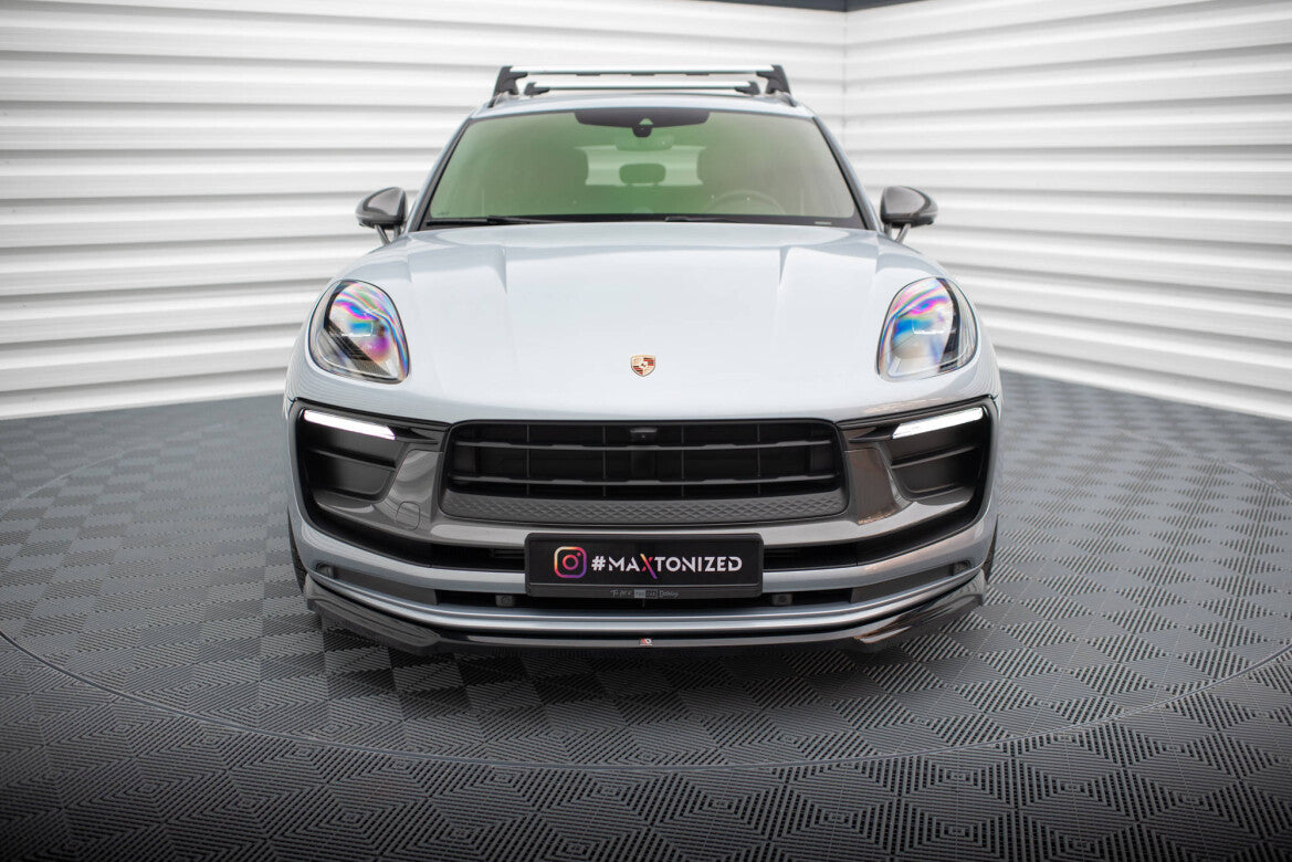 Frontlippe passend für Porsche Macan Mk1 FL 2 schwarz Hochglanz