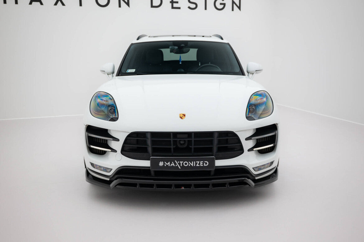 Frontlippe passend für Porsche Macan Turbo Mk1 schwarz Hochglanz
