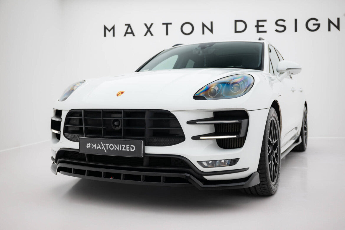 Frontlippe passend für Porsche Macan Turbo Mk1 schwarz Hochglanz