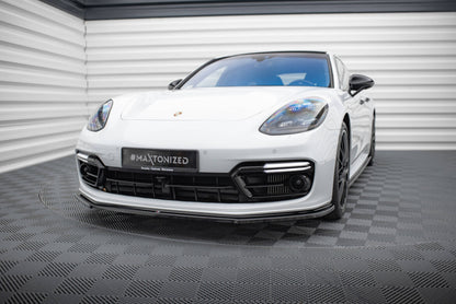 Frontlippe passend für Porsche Panamera GTS 971 schwarz Hochglanz