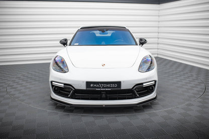 Frontlippe passend für Porsche Panamera GTS 971 schwarz Hochglanz