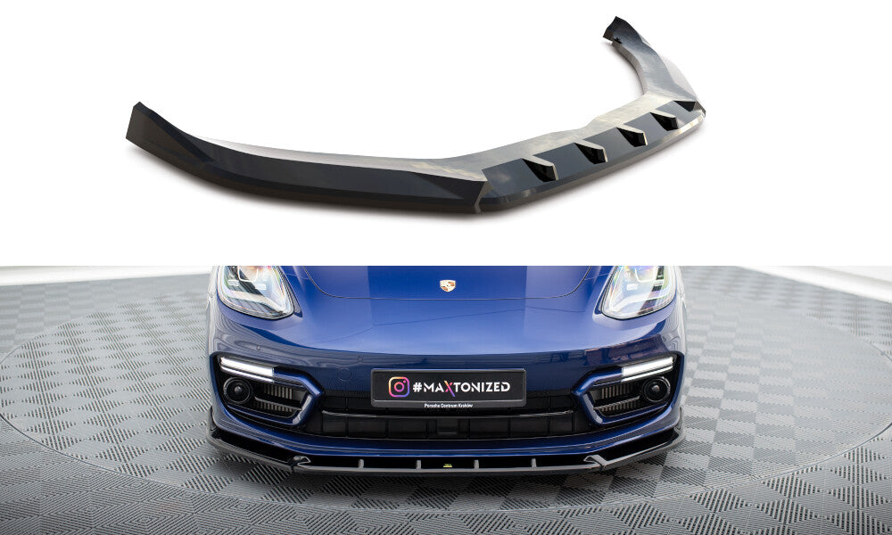 Frontlippe passend für Porsche Panamera GTS Sport Turismo 971 FL schwarz Hochglanz