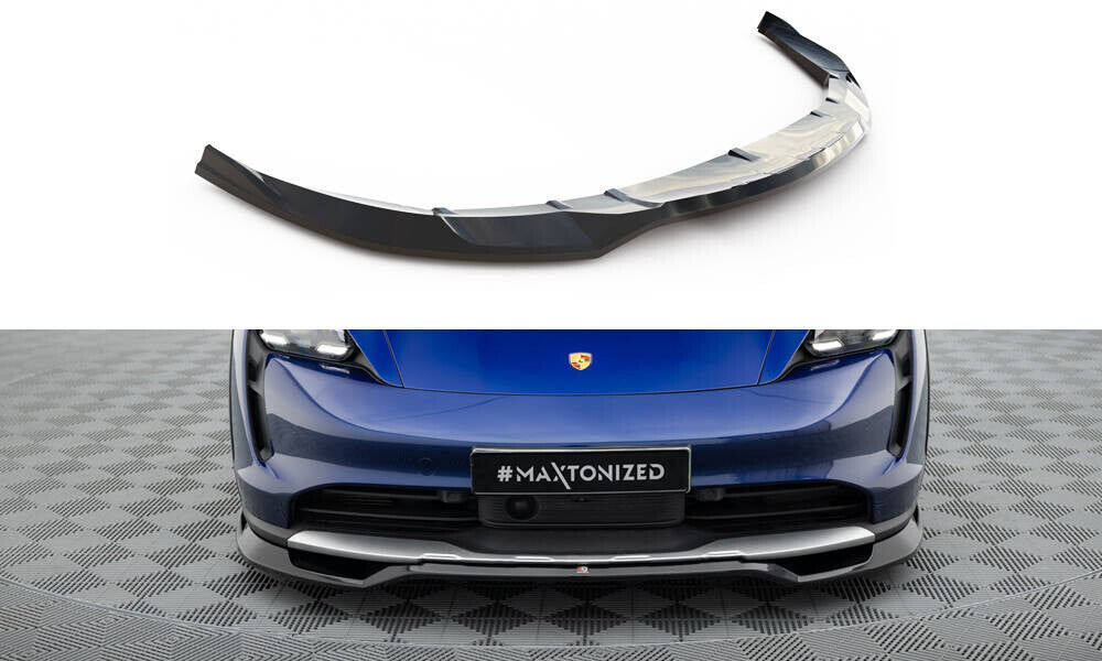 Frontlippe passend für Porsche Taycan Cross Turismo 4S schwarz Hochglanz