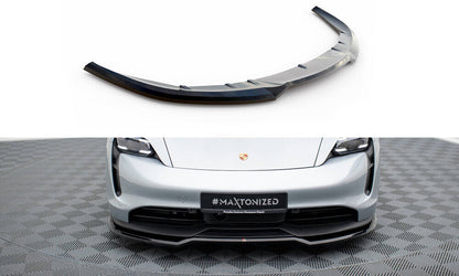Frontlippe passend für Porsche Taycan / Taycan 4 / Taycan 4S / Taycan GTS Mk1 schwarz Hochglanz