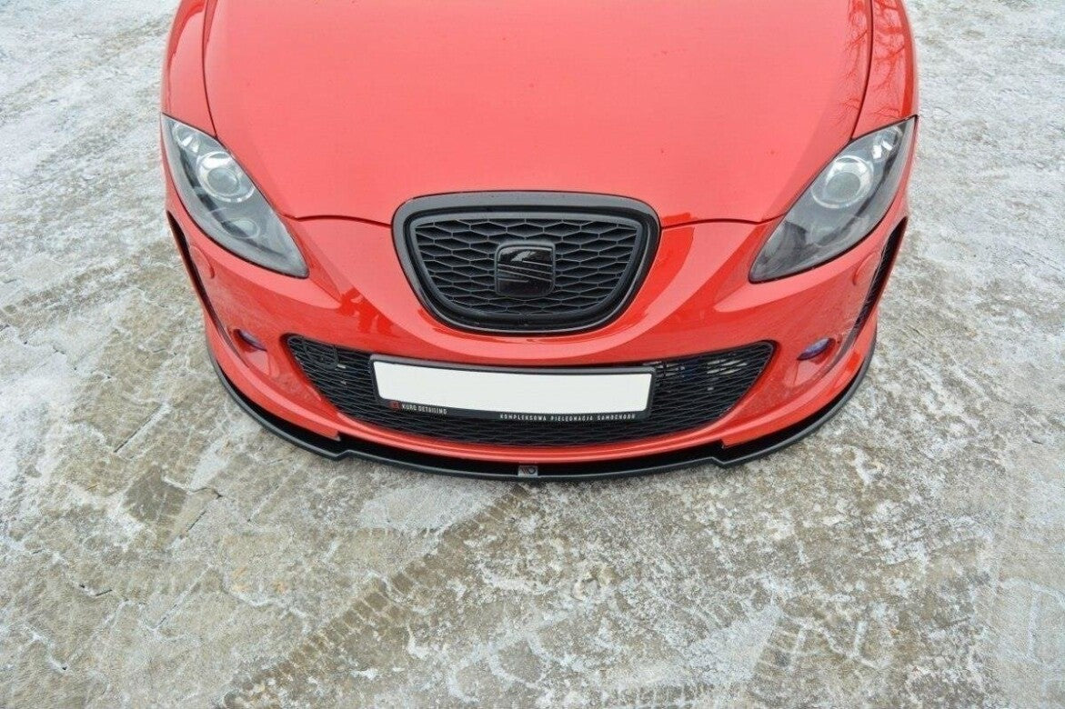 Frontlippe passend für Seat Leon II MS Design schwarz Hochglanz