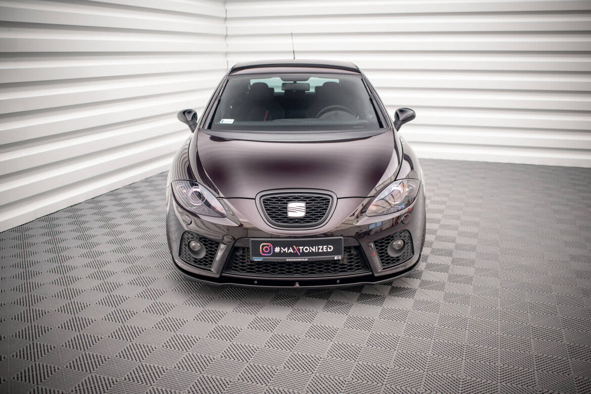 Frontlippe passend für Seat Leon MK2 CUPRA FR (vor FL) schwarz Hochglanz