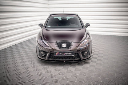 Frontlippe passend für Seat Leon MK2 CUPRA FR (vor FL) schwarz Hochglanz