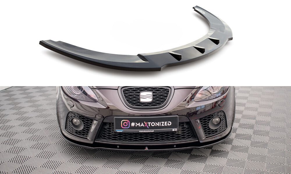 Frontlippe passend für Seat Leon MK2 CUPRA FR (vor FL) schwarz Hochglanz