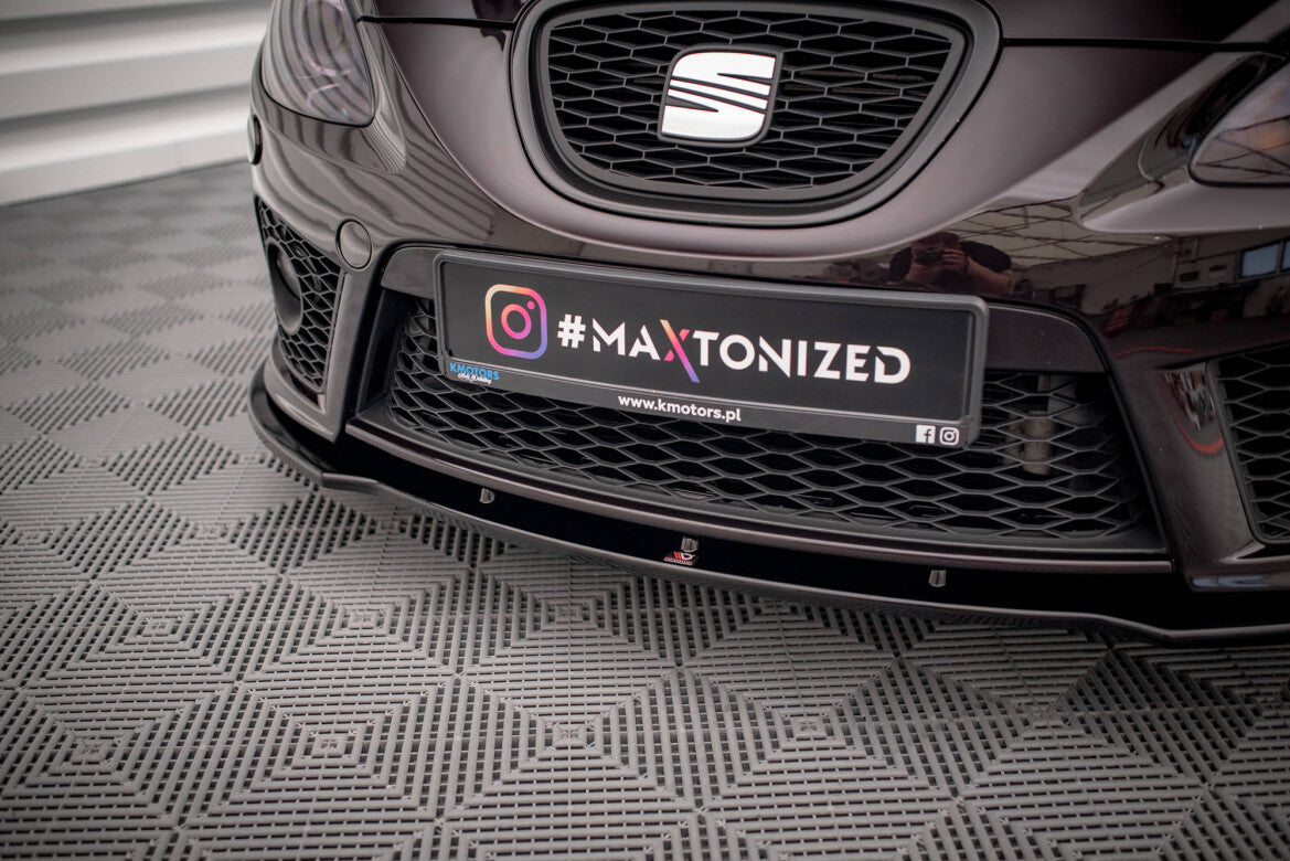 Frontlippe passend für Seat Leon MK2 CUPRA FR (vor FL) schwarz Hochglanz