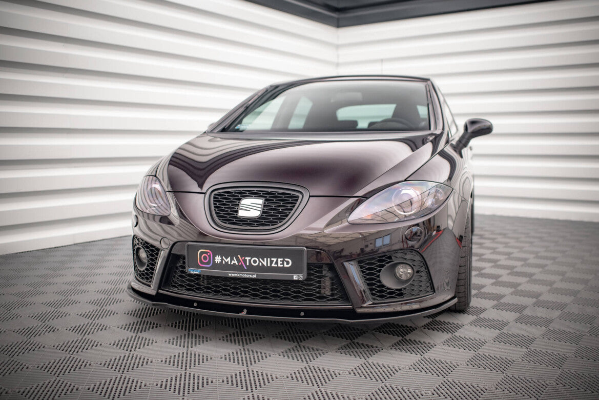 Frontlippe passend für Seat Leon MK2 CUPRA FR (vor FL) schwarz Hochglanz