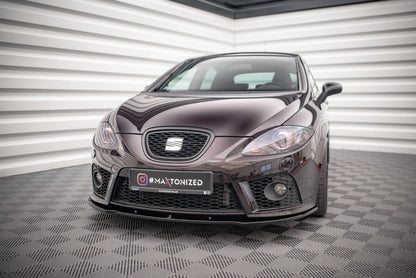 Frontlippe passend für Seat Leon MK2 CUPRA FR (vor FL) schwarz Hochglanz