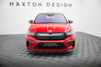 Frontlippe passend für Skoda Enyaq Coupe iV RS schwarz Hochglanz