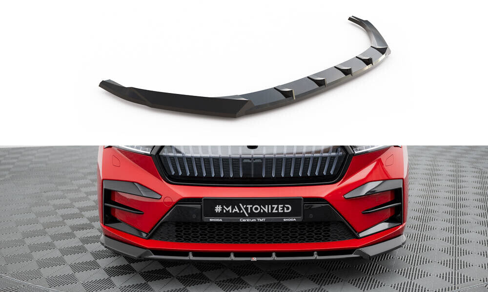 Frontlippe passend für Skoda Enyaq Coupe iV RS schwarz Hochglanz