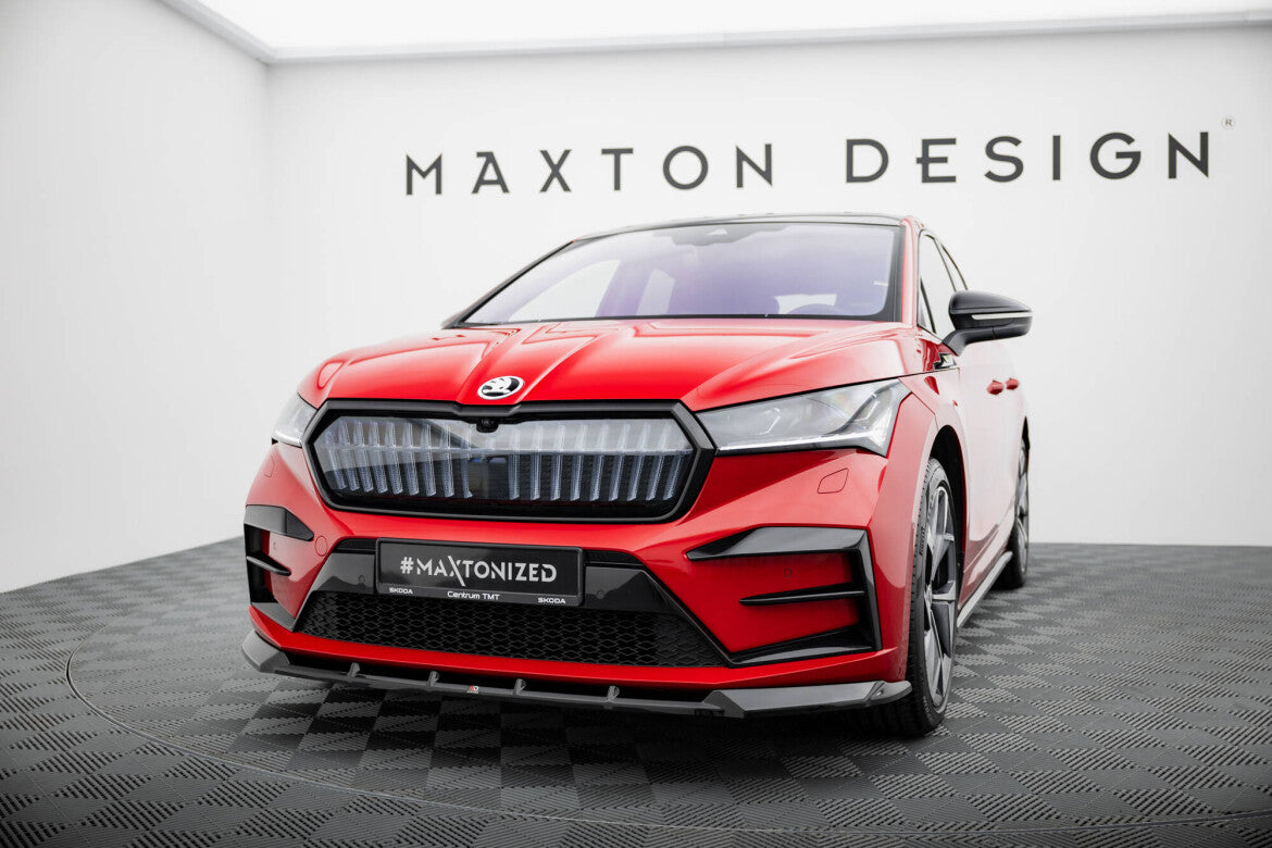 Frontlippe passend für Skoda Enyaq Coupe iV RS schwarz Hochglanz
