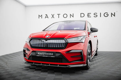 Frontlippe passend für Skoda Enyaq Coupe iV RS schwarz Hochglanz