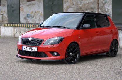 Frontlippe passend für Skoda Fabia MK2 RS schwarz Hochglanz