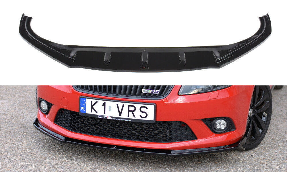 Frontlippe passend für Skoda Fabia MK2 RS schwarz Hochglanz