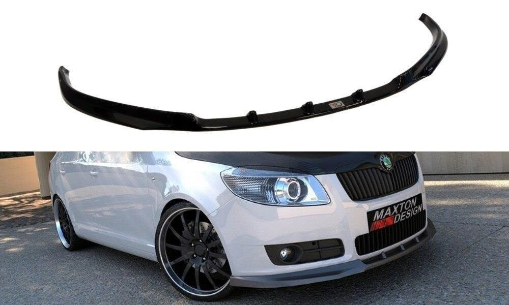 Frontlippe passend für Skoda Fabia Mk2 schwarz Hochglanz