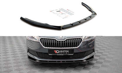 Frontlippe passend für Skoda Fabia Mk3 FL schwarz Hochglanz