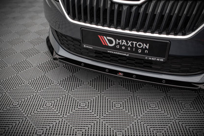 Frontlippe passend für Skoda Fabia Mk3 FL schwarz Hochglanz