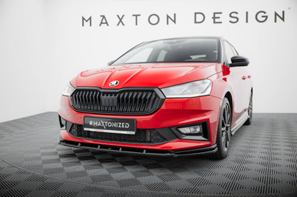 Frontlippe passend für Skoda Fabia Monte Carlo Mk4 schwarz Hochglanz
