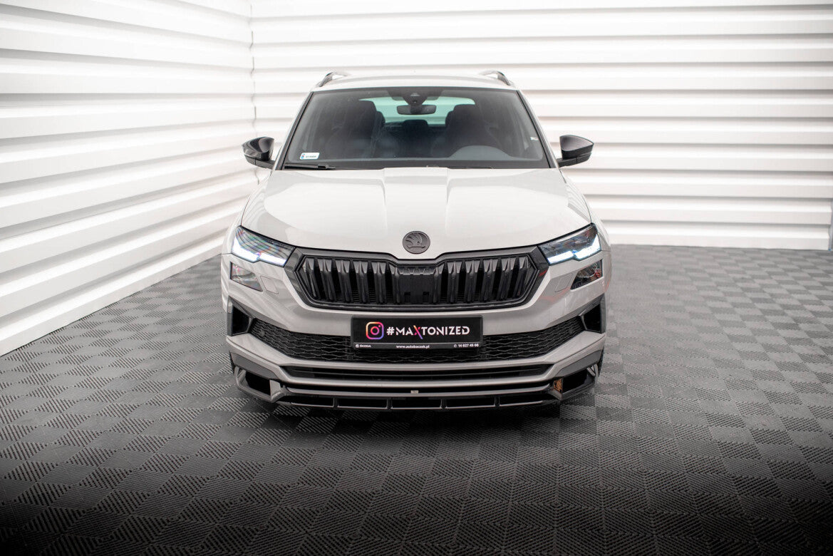 Frontlippe passend für Skoda Karoq Sportline Mk1 FL schwarz Hochglanz