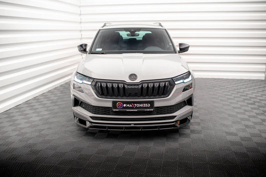 Frontlippe passend für Skoda Karoq Sportline Mk1 FL schwarz Hochglanz