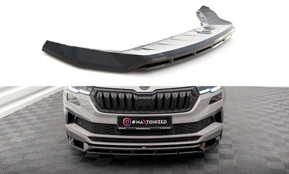 Frontlippe passend für Skoda Karoq Sportline Mk1 FL schwarz Hochglanz