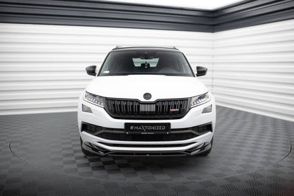 Frontlippe passend für Skoda Kodiaq Mk1 Sportline/RS schwarz Hochglanz