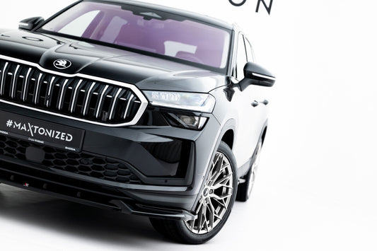 Frontlippe passend für Skoda Kodiaq Mk2 schwarz Hochglanz