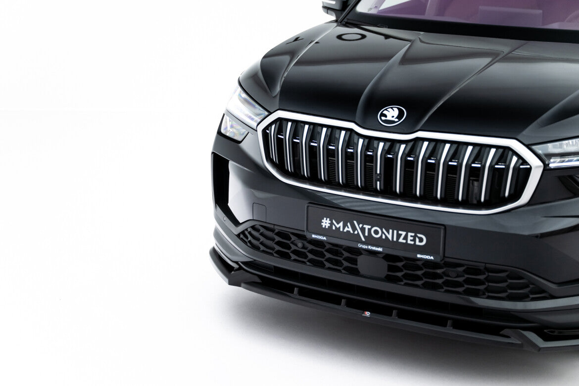 Frontlippe passend für Skoda Kodiaq Mk2 schwarz Hochglanz