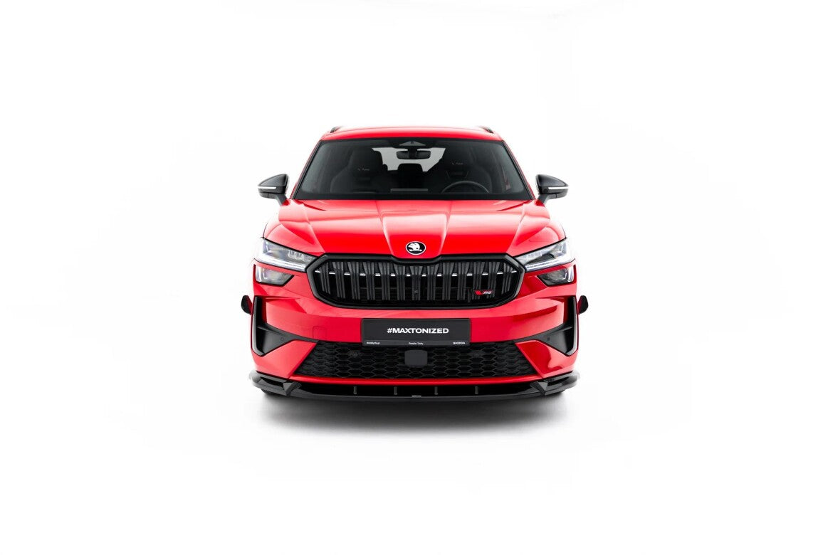 Frontlippe passend für Skoda Kodiaq RS Mk2 schwarz Hochglanz