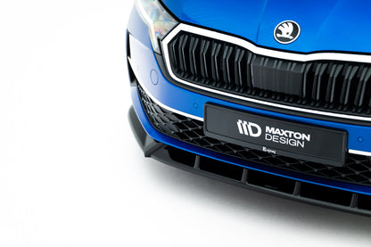 Frontlippe passend für Skoda Octavia Liftback / Combi Mk4 FL schwarz Hochglanz