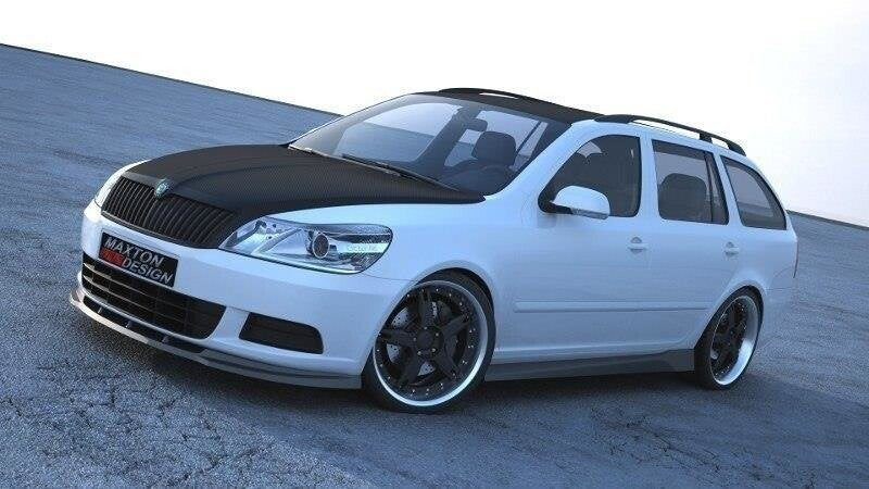 Frontlippe passend für Skoda Octavia Mk2 FL Carbon Look