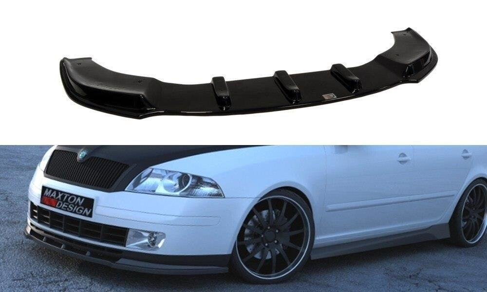 Frontlippe passend für Skoda Octavia Mk2 schwarz Hochglanz