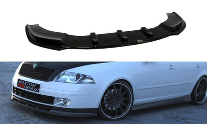 Frontlippe passend für Skoda Octavia Mk2 schwarz Hochglanz