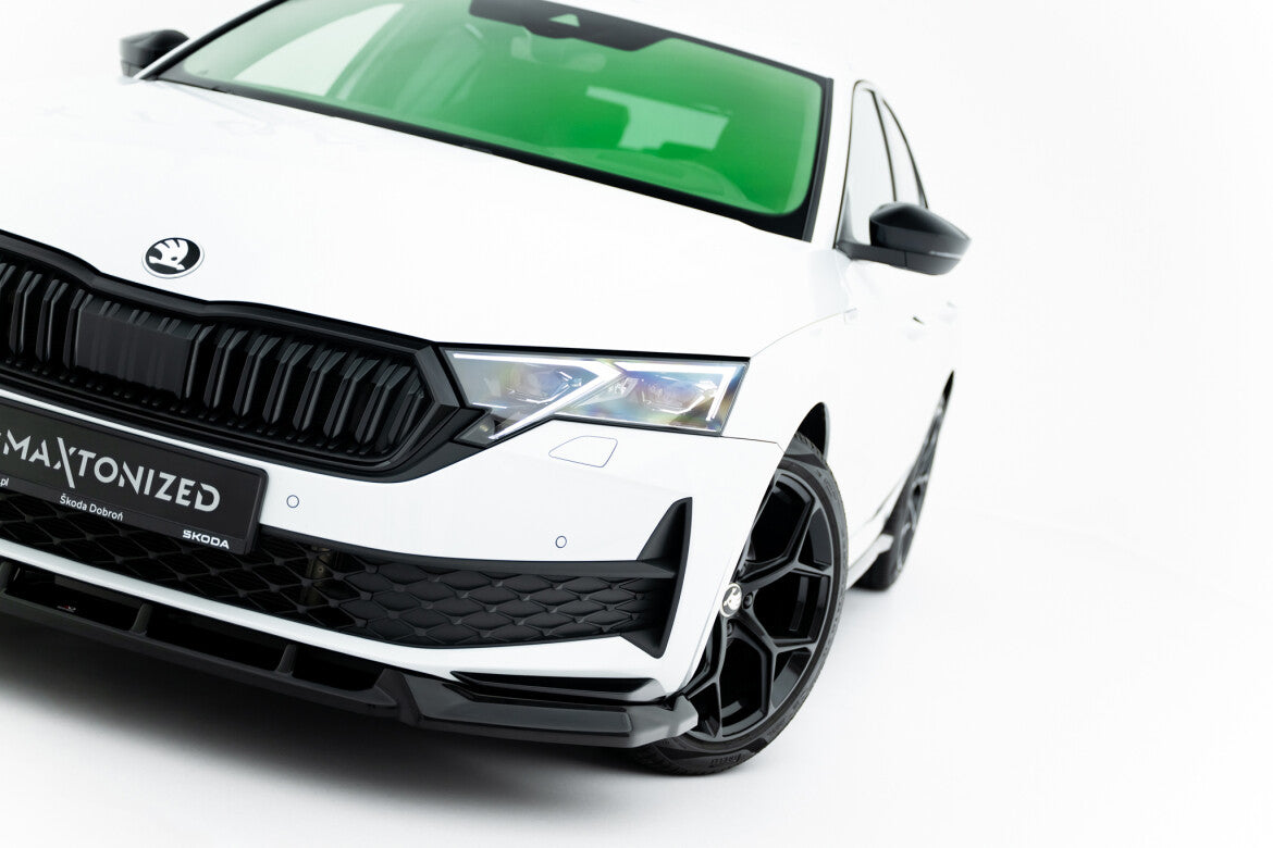 Frontlippe passend für Skoda Octavia Sportline Liftback / Combi Mk4 FL schwarz Hochglanz