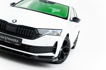 Frontlippe passend für Skoda Octavia Sportline Liftback / Combi Mk4 FL schwarz Hochglanz