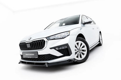Frontlippe passend für Skoda Scala Mk1 Facelift schwarz Hochglanz