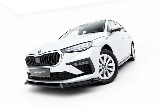 Frontlippe passend für Skoda Scala Mk1 Facelift schwarz Hochglanz