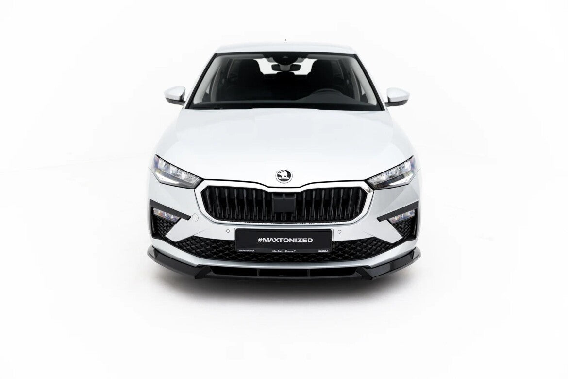 Frontlippe passend für Skoda Scala Mk1 Facelift schwarz Hochglanz