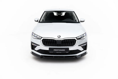 Frontlippe passend für Skoda Scala Mk1 Facelift schwarz Hochglanz
