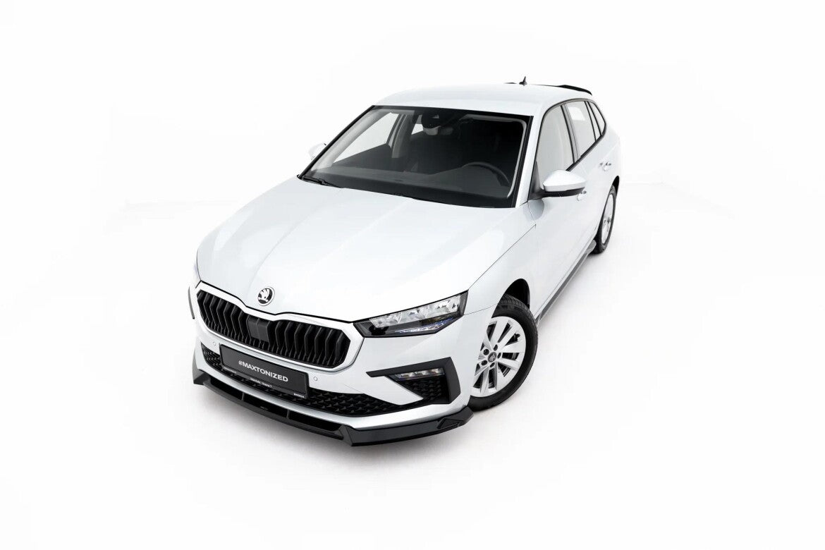 Frontlippe passend für Skoda Scala Mk1 Facelift schwarz Hochglanz