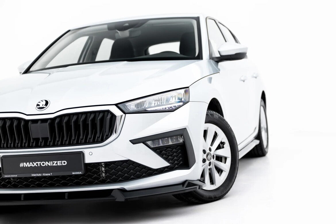 Frontlippe passend für Skoda Scala Mk1 Facelift schwarz Hochglanz