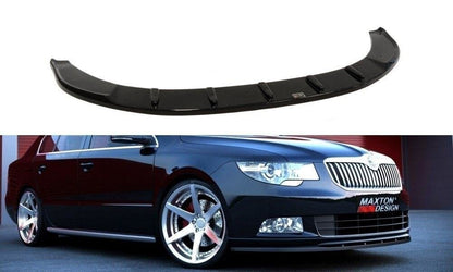 Frontlippe passend für Skoda Superb Mk2 (Fur Sport Frontansatz) schwarz Hochglanz