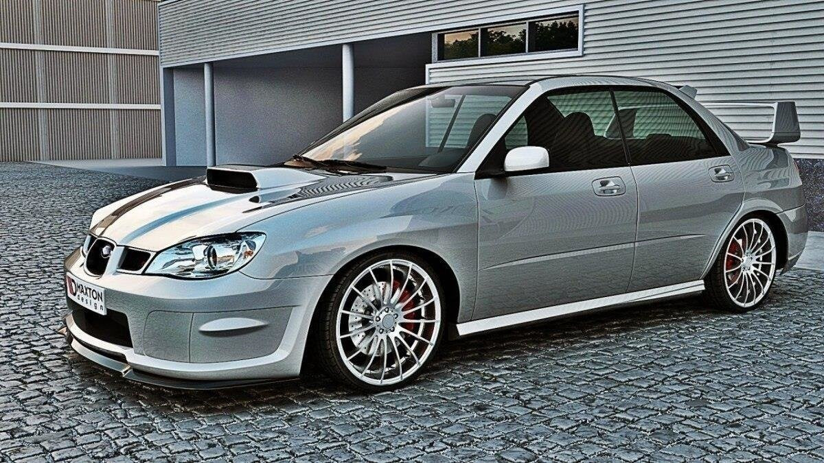 Frontlippe passend für Subaru Impreza WRX STI (HAWKEYE) schwarz Hochglanz